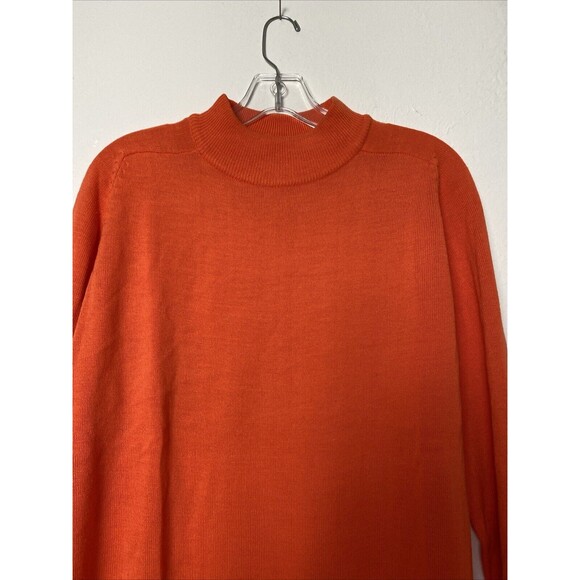Outlander Mock Neck Sweater Women’s Size S Orage Wool Blend Oversized Casual - Picture 3 of 12
